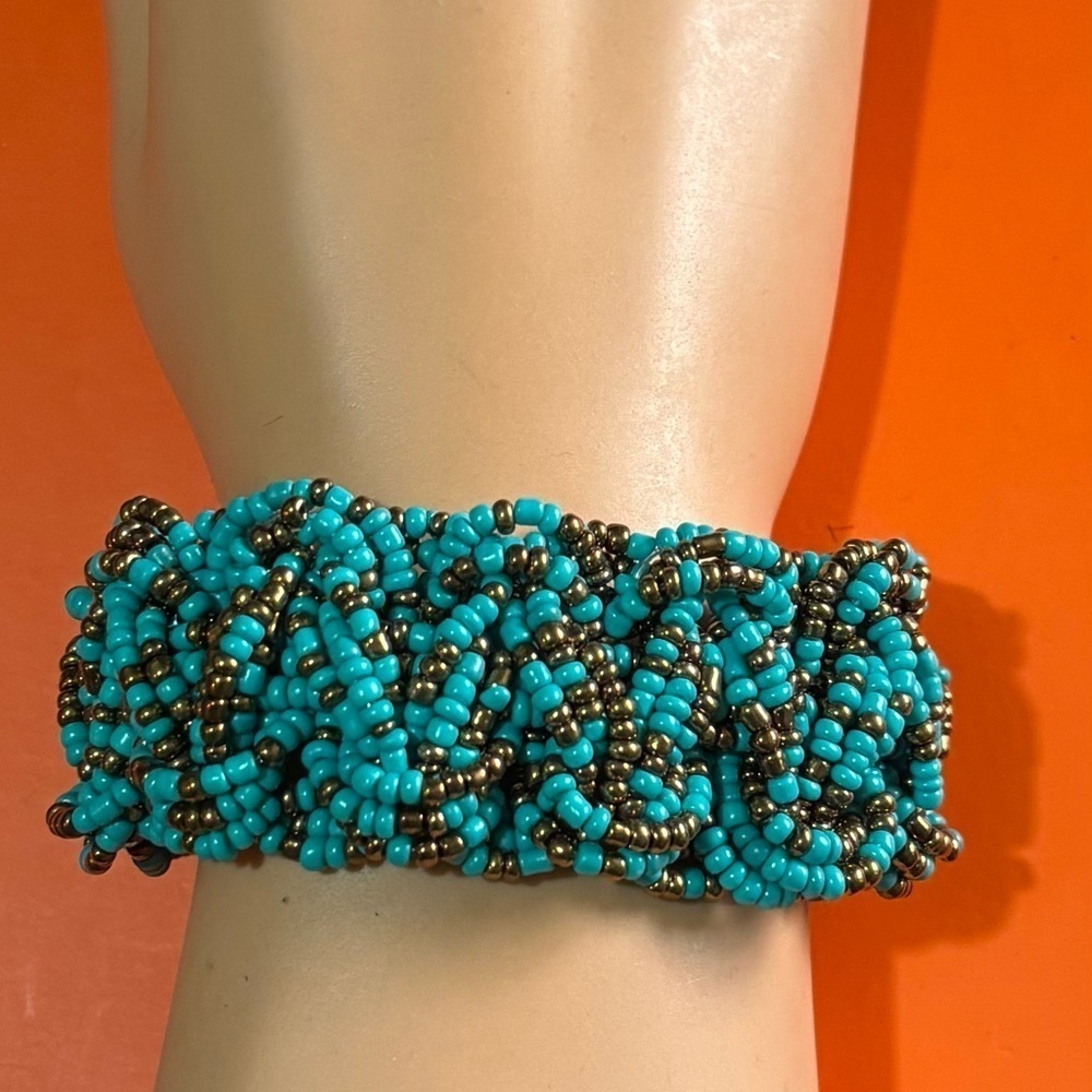 Fashion jewelry seed beads chunky braided bracelet adjustable